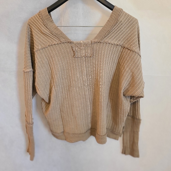 We The Free by Free People Women's New Magic Thermal Top in Golden Olive Sz S, M - Picture 5 of 9